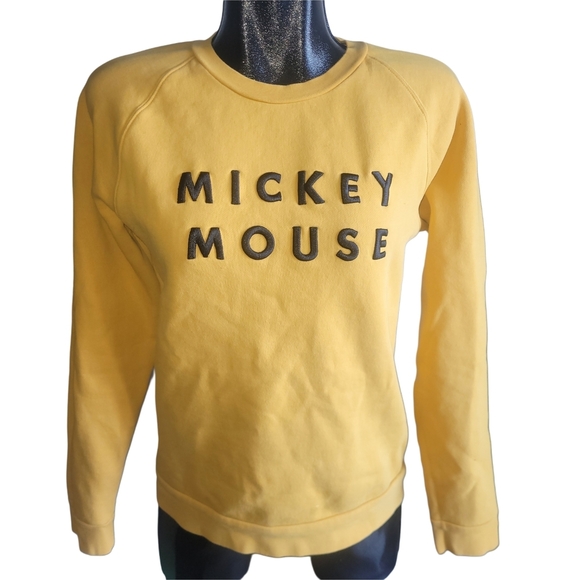Frank & Oak Tops - Frank And Oak Disney Collab Mickey Mouse Yellow Classic Sweatshirt Size S